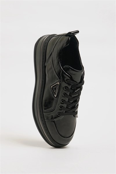 Samuel Model İthal Taban Hakiki Deri Sneaker Ayakkabı - SİYAH