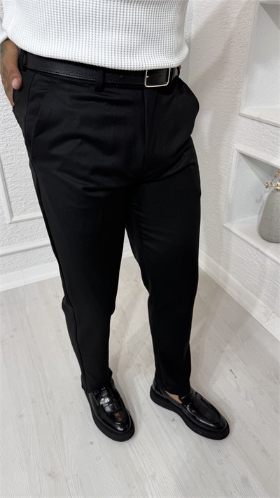 Siyah Slim Fit Klasik Kumaş Pantolon