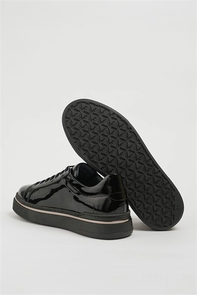 Titanik Model Hakiki Natural Deri İthal Taban Sneaker Ayakkabı - SİYAH