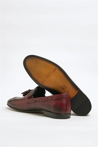 Tokyo Model Hakiki Natural Deri Kösele Taban Loafer Ayakkabı