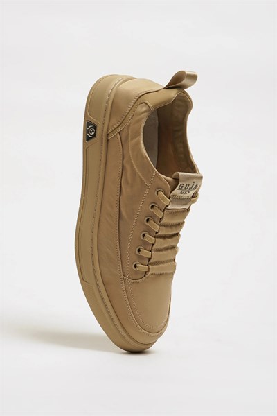 Tom Model Hakiki Örme Kumaş İthal Taban Sneaker Ayakkabı - BEJ