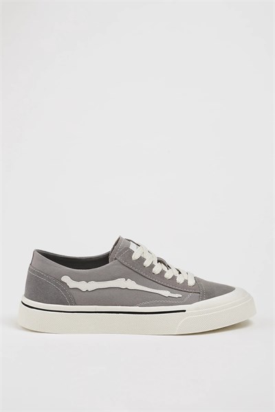 Vince Model Hakiki Kombinasyonlu Deri İthal Taban Sneaker Ayakkabı - GRİ