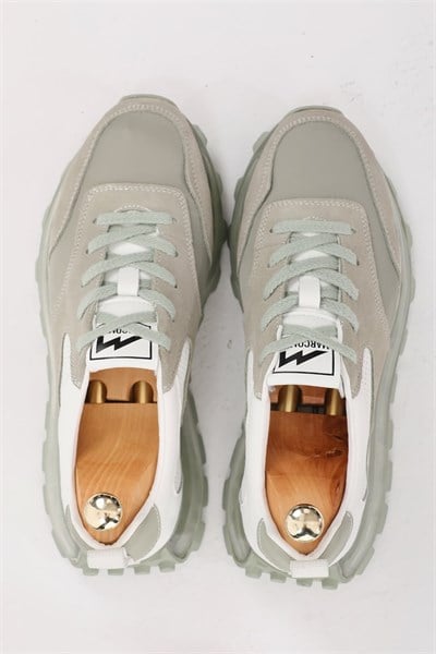 Woolf Model Hakiki Süet Deri İthal Taban Sneaker Ayakkabı - BEYAZ