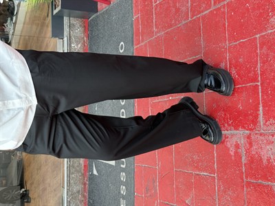 Zarif Siyah Kumaş Pantolon