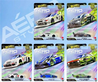 Hot Wheels Premium AERO STYLES 5'li Set