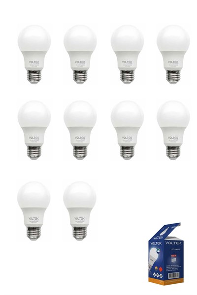 Voltek 10 Adet 9 Watt Led Ampul Beyaz