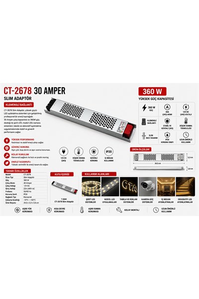 Cata 30 Amper Slim Adaptör - ( CT-2678 )