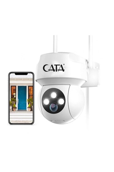 Cata CT-4051 Akıllı Dış Mekan 360° WiFi Güvenlik Kamerası 3MP Full HD Gece Görüşlü Ses ve Hareket Al