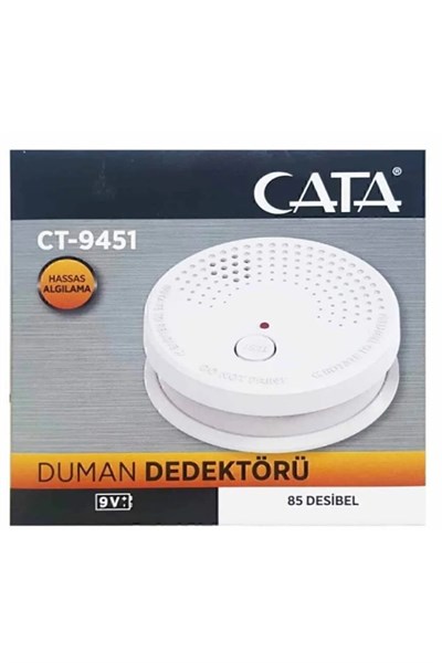 Cata CT-9451 Duman Dedektörü - Kablosuz Yangın Alarm Sensörü (Pil Hariç)