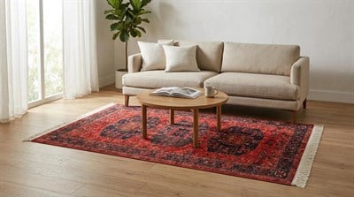Angel Home Dijital Baskılı Deri Taban Kaymaz Halı - Makinede Yıkanabilir Hafif Modern Kilim Mira Serisi -9