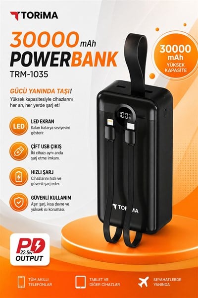 30.000 Mah Hızlı Şarj Powerbank 