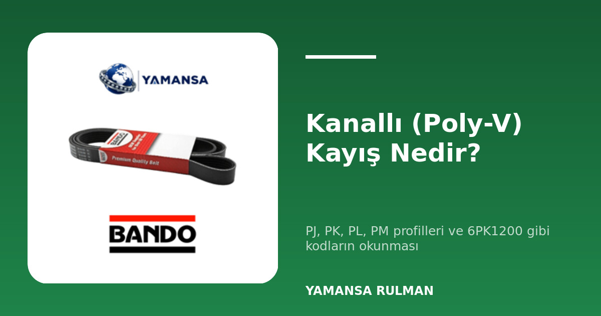 Çok kanallı Poly-V kayış ve kasnağı