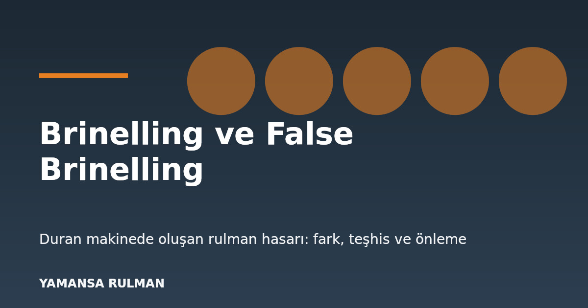 Rulman yuvarlanma yolunda bilya adımında eşit aralıklı izler