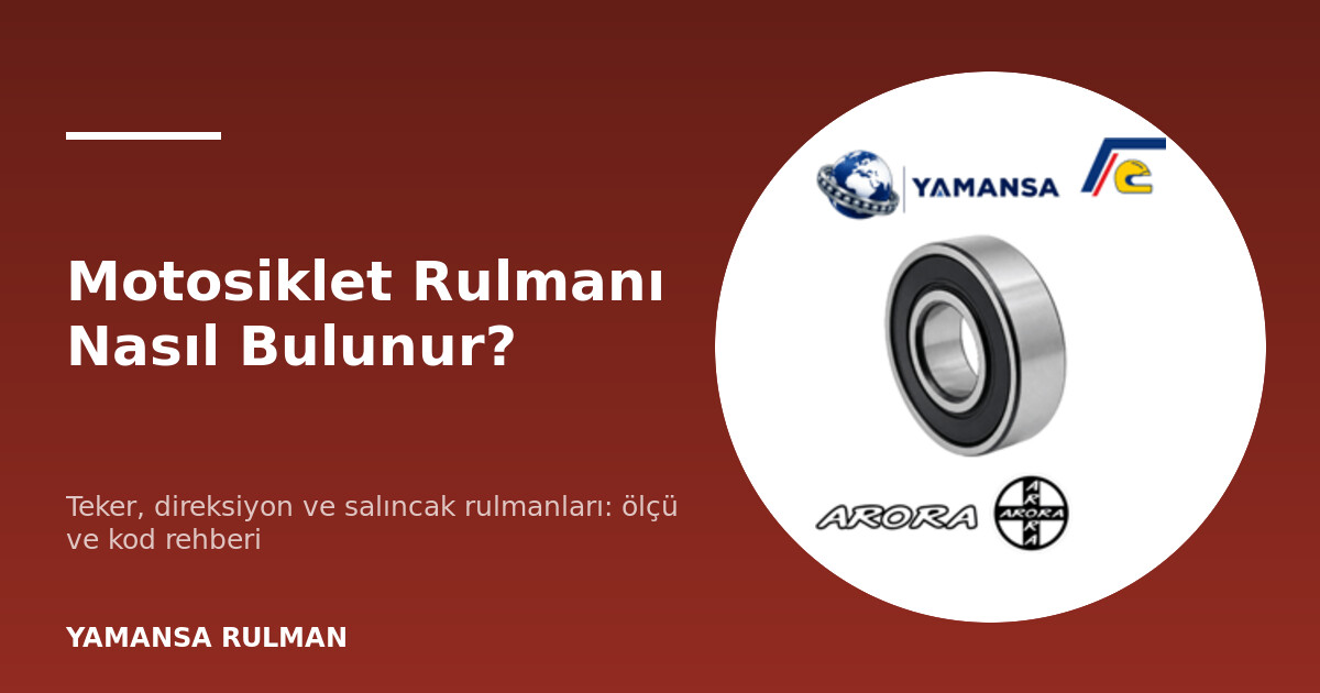 Motosiklet teker rulmanı ve keçesi