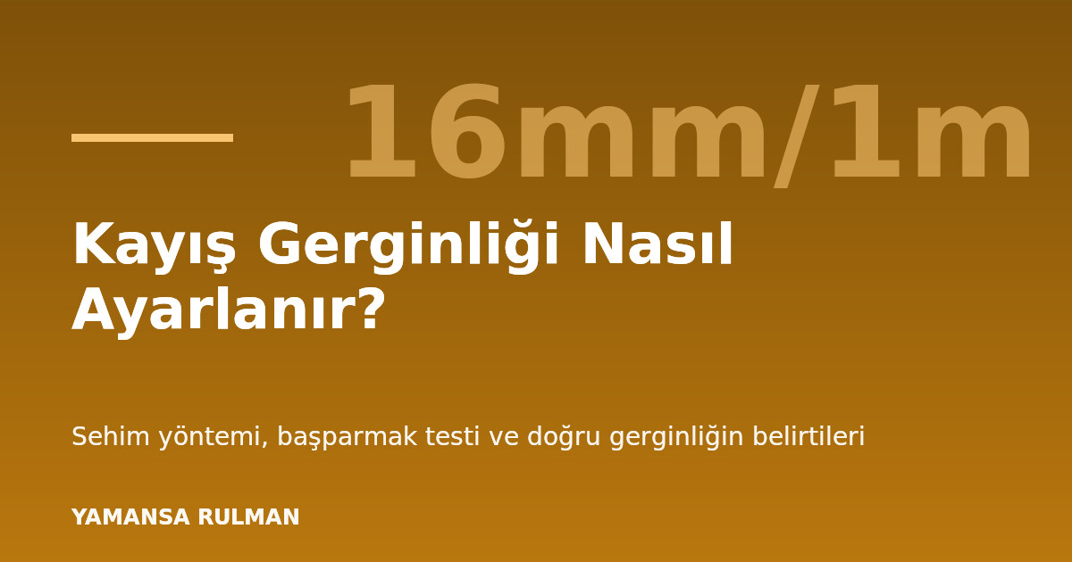 V kayışı gerginlik ölçümü sehim yöntemi