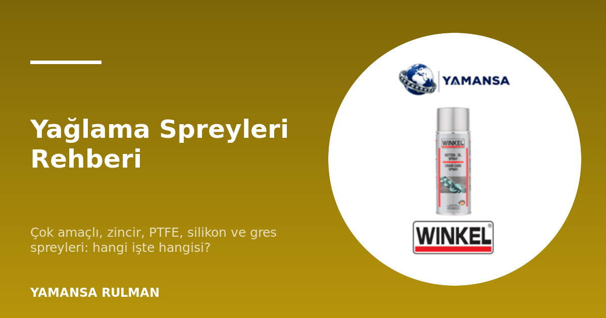 Sanayi tipi yağlama spreyleri