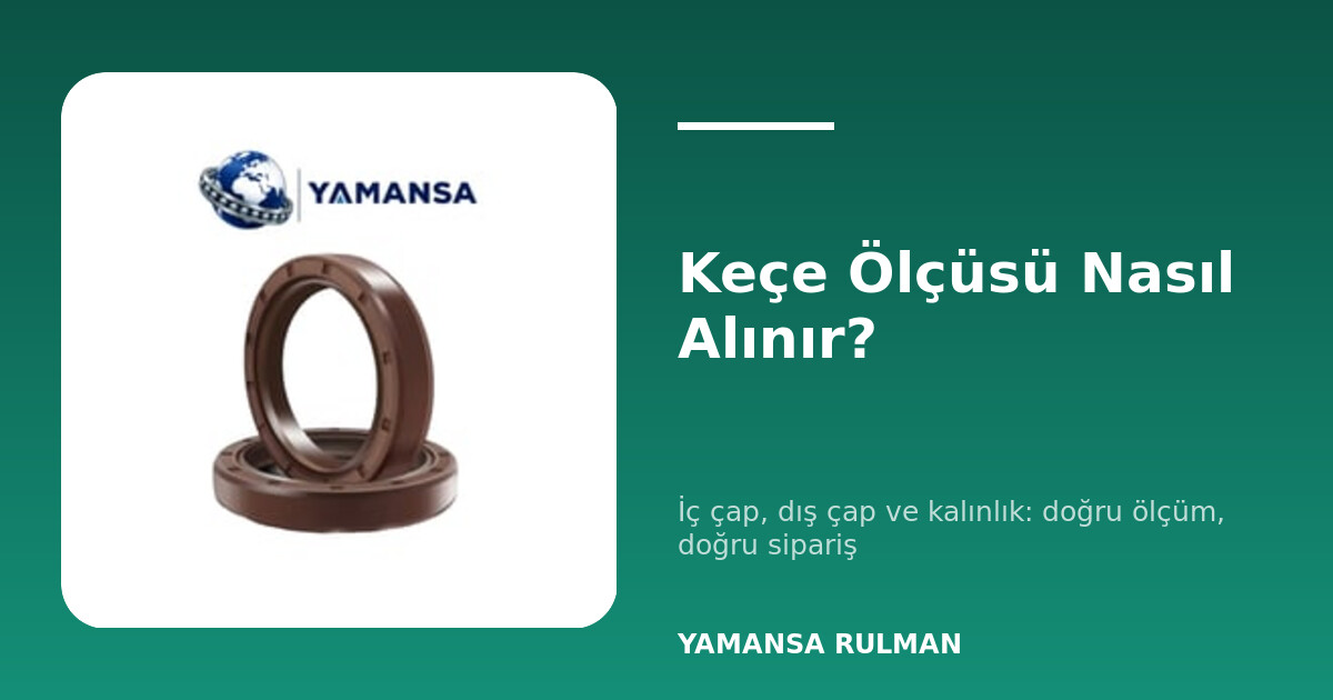 Kumpasla yağ keçesi iç çap ölçümü