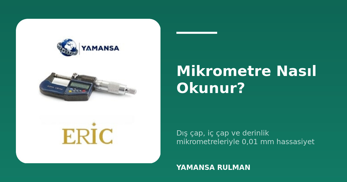 Dijital dış çap mikrometresi ile mil ölçümü