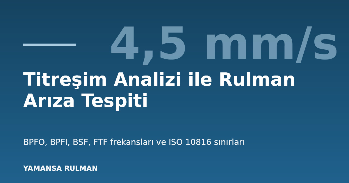 Elektrik motoru rulman yatağında titreşim ölçümü
