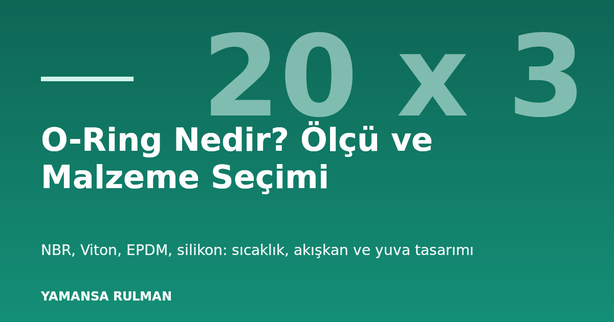 Farklı ölçülerde NBR ve Viton o-ringler