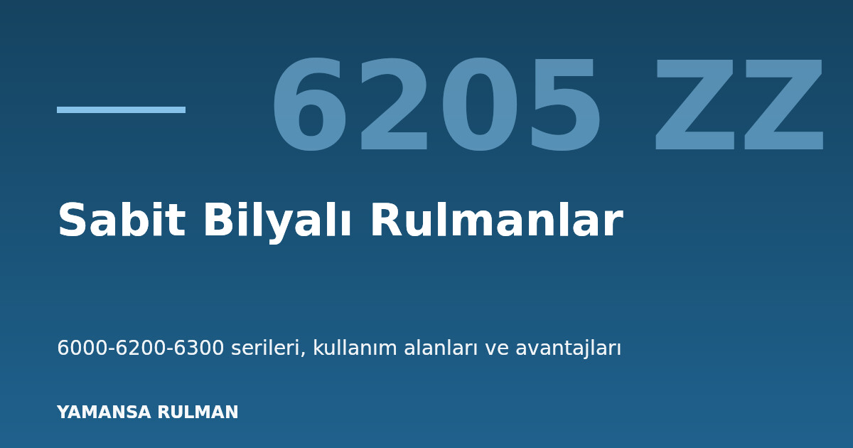 Sabit bilyalı rulman kullanım alanları