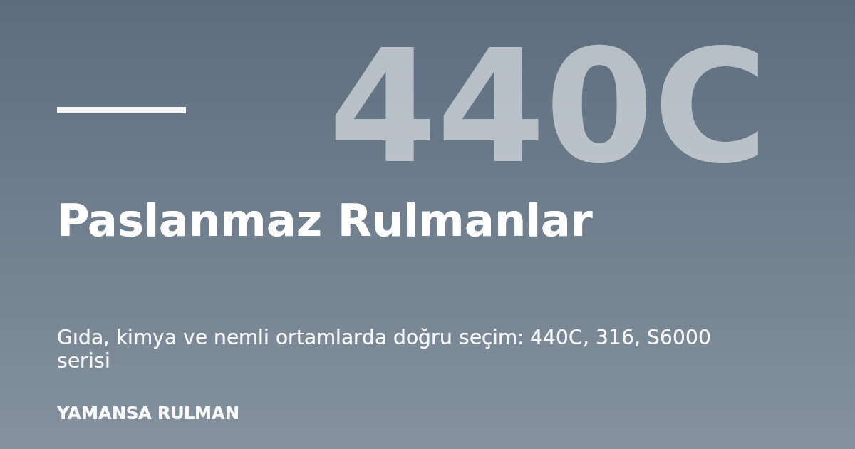 Paslanmaz çelik bilyalı rulman