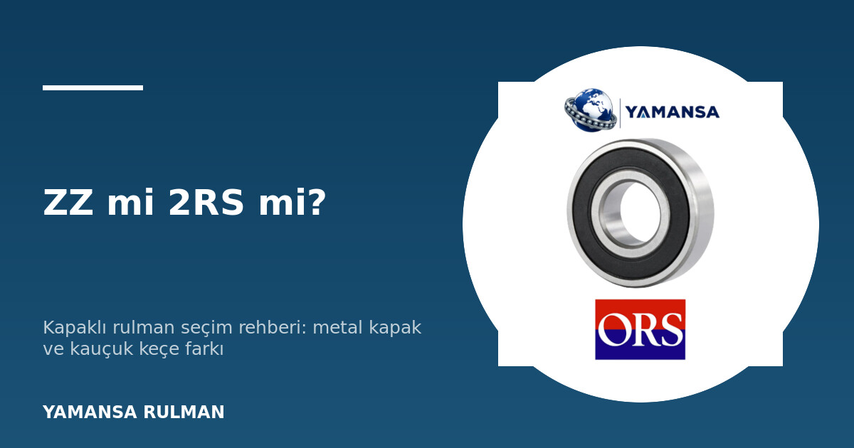 ZZ ve 2RS kapaklı rulman karşılaştırması