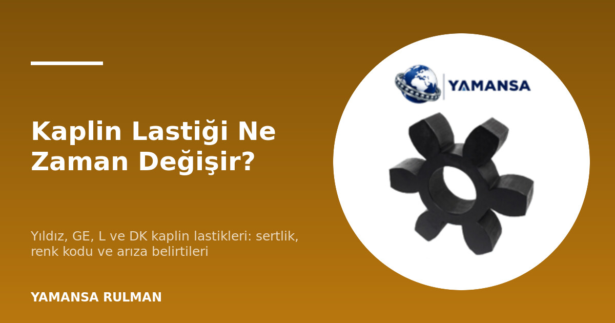 Yıldız kaplin ve elastomer lastik