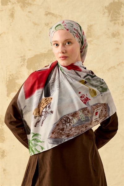 Saray Gülü Pamuk Eşarp