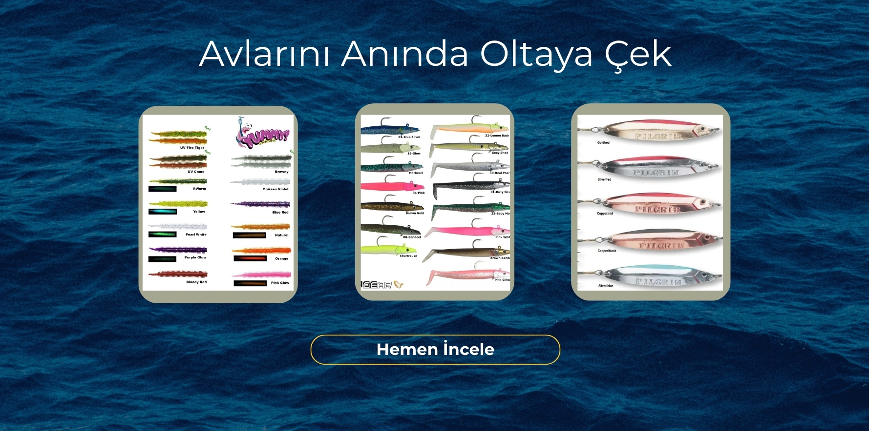 balık yemleri ve sahte balık ürünleri