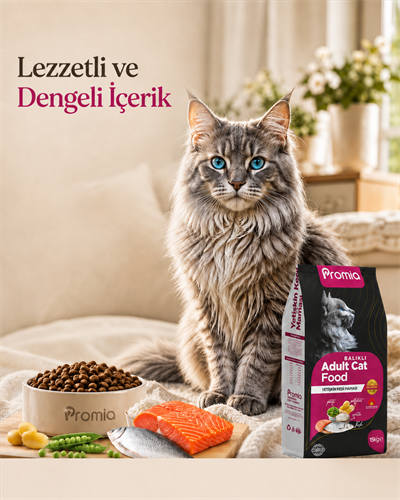 Promia Balıklı Kısırlaştırılmış Yetişkin Kedi Maması & Adult Cat 15kg