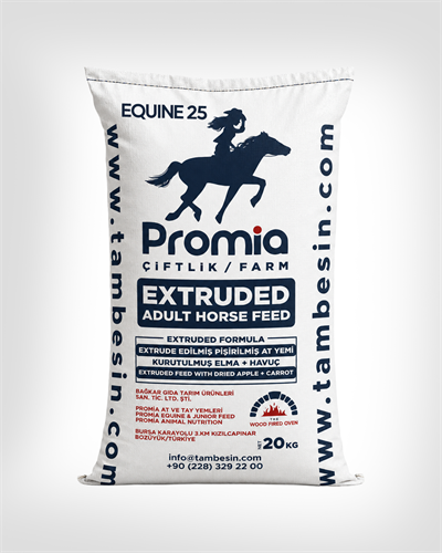 Promia Equine 25 | Extrude Edilmiş Günlük At Besleme Yemi 20KG