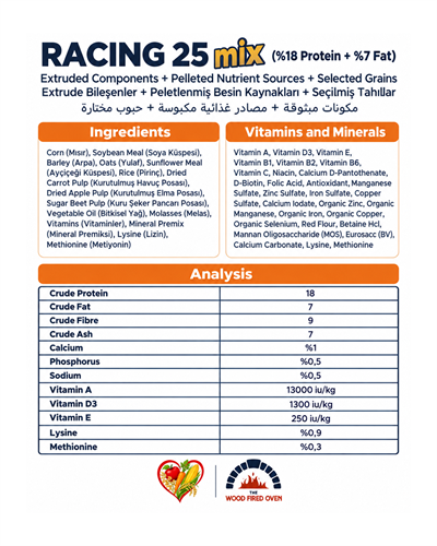 Promia Racing Mix 25 | Yarış ve Yüksek Performans Atlar İçin Yem 15KG
