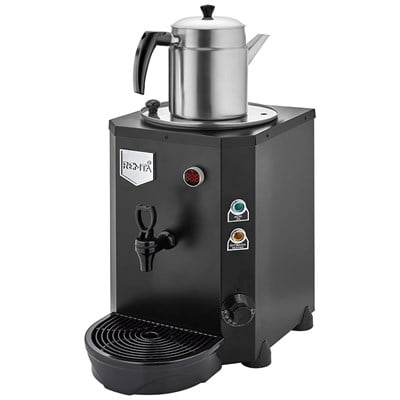 Remta Çay Makinesi DE14 Mini Jumbo Elektrikli Tek Demlikli – 9 Litre Siyah Profesyonel Çay Otomatı