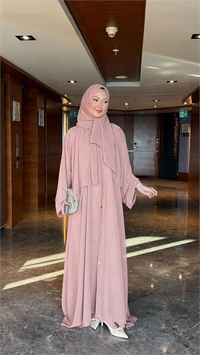 lena şallı abaya pudra