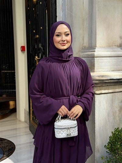 vera şallı şifon elbise