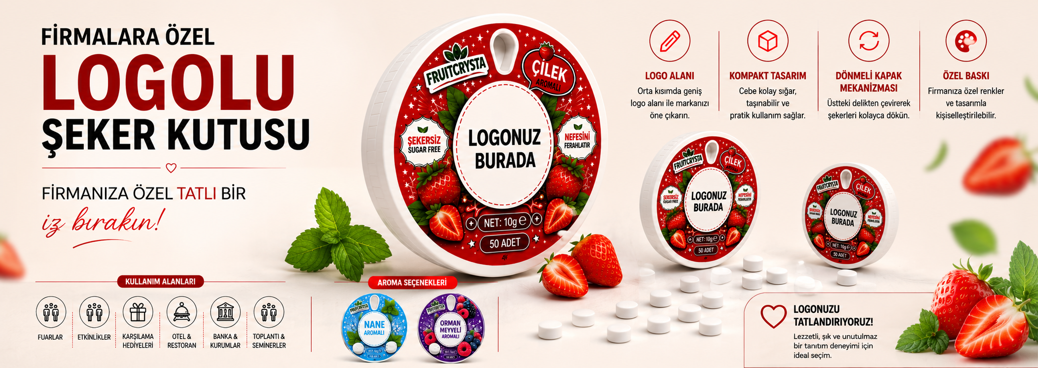 Logolu Kutu Şeker