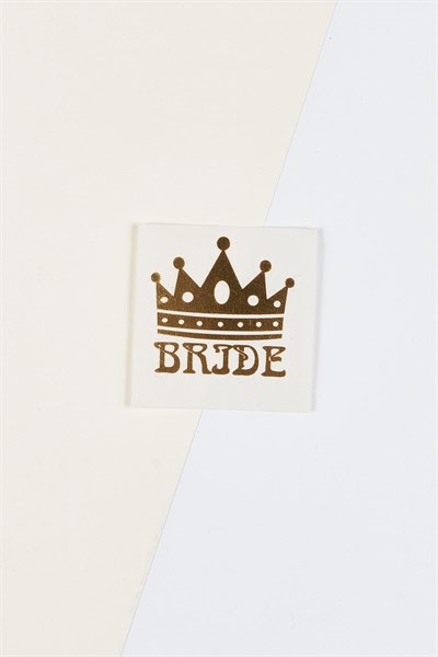 Kadın Altın Rengi Bride Dövme BRIDETATTOO-2