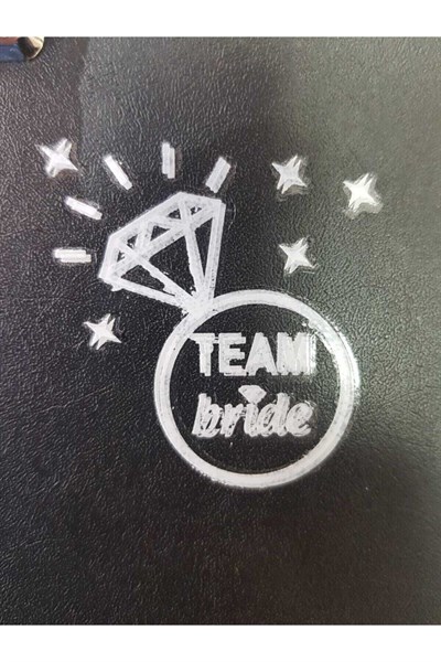 Team Bride Dövme Yüzük Desenli gümüş Renk