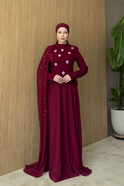 Lidya Pelerin Abiye | Bordo