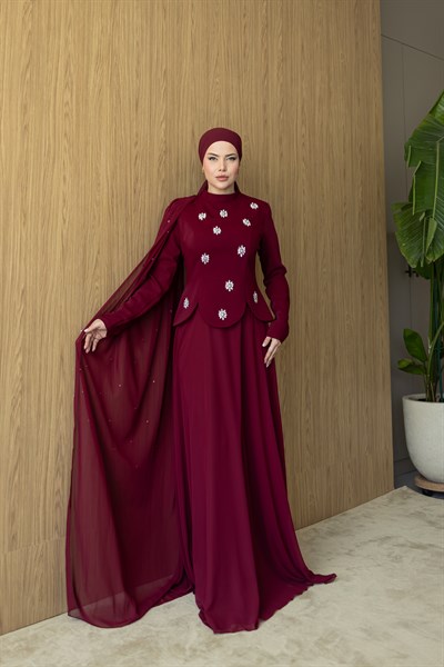 Lidya Pelerin Abiye | Bordo