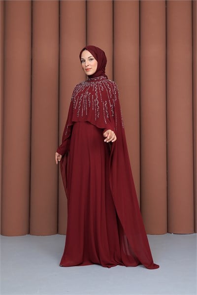 Elmina Abiye | Bordo