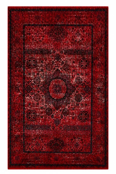 Afgan Bordo Makine Dokuma Vintage Salon Oturma Odası Halısı