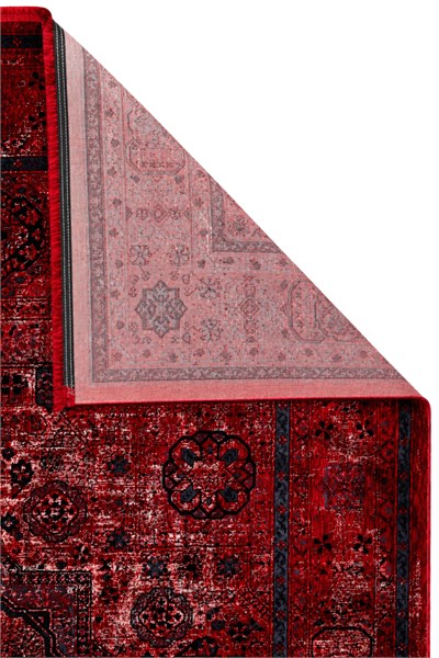 Afgan Bordo Makine Dokuma Vintage Salon Oturma Odası Halısı
