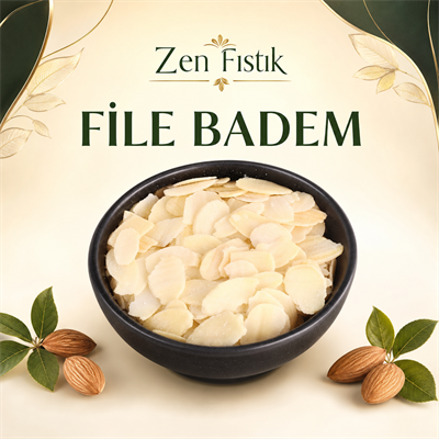 File Badem – İnce Dilimlenmiş Badem İçi 100 Gr