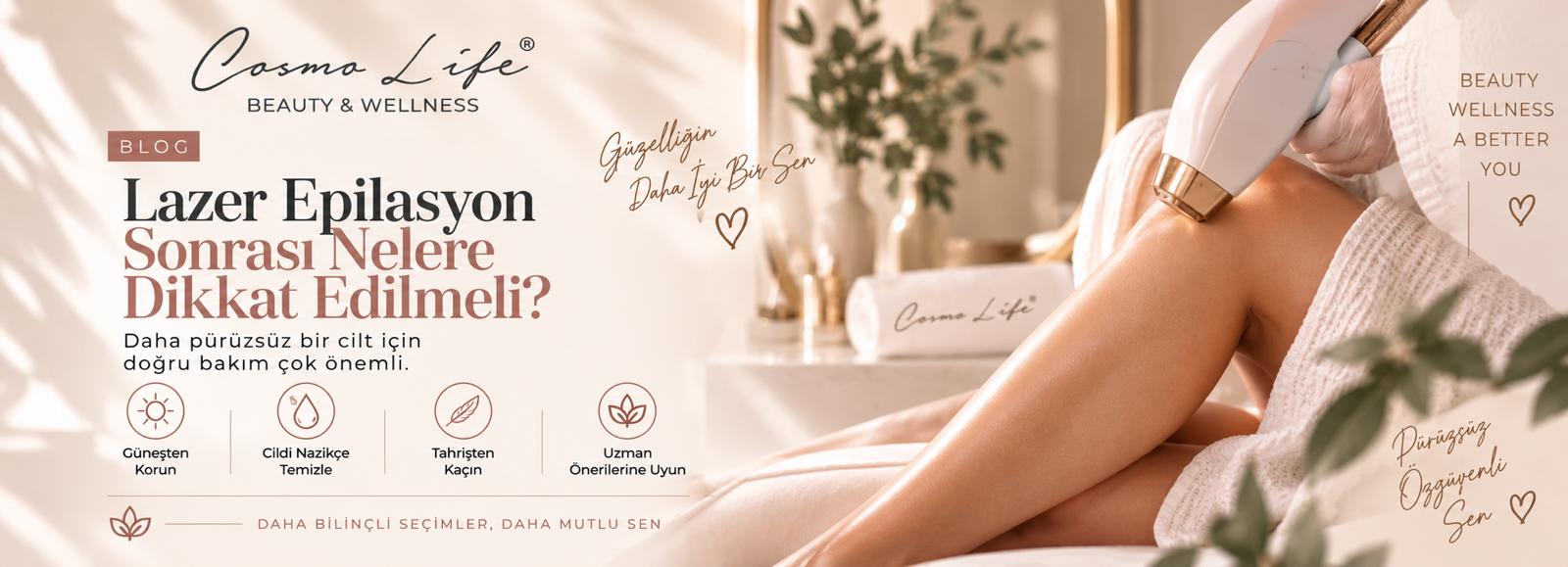 lazer epilasyon,lazer epilasyon sonrası,lazer epilasyon bakımı,lazer epilasyon sonrası bakım,pürüzsüz cilt,cilt bakımı,lazer epilasyon sonrası güneş,güzellik merkezi,beauty wellness,Cosmo Life