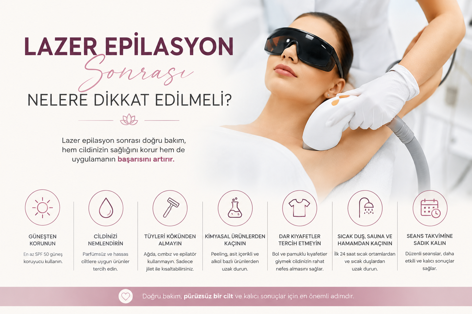 Lazer Epilasyon Sonrası Nelere Dikkat Edilmeli?