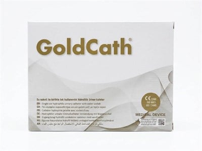 Goldcath - Hidrofilik Üriner Kateter Yüzüklü Sonda - CH10 - 30 cm (Siyah) - Kutu
