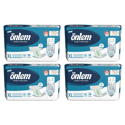 Önlem - Belbantlı Yetişkin Hasta Bezi - XL - 120 Adet, 4 Paket
