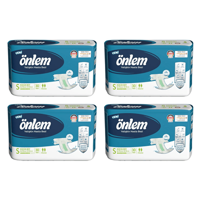 Önlem - Belbantlı Yetişkin Hasta Bezi - S - 120 Adet, 4 Paket